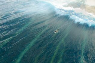 Surfboard on a wave