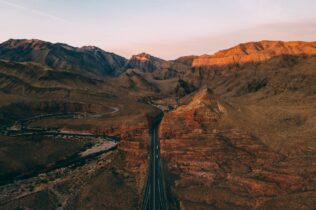Drone shot of mountains