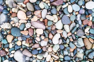 Multi-coloured rocks