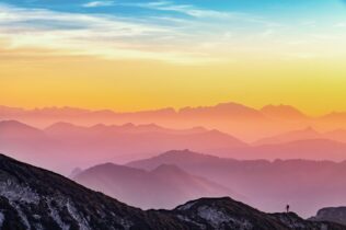 Silhouette of mountains