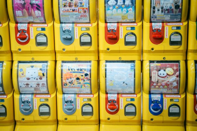 Colourful vending machines in Taiwan
